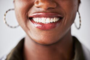 Woman smiling