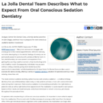 San Diego Dental Team Describes Oral Conscious Sedation